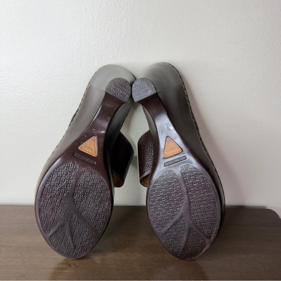 Born Brown Leather Wedge Sandals Sz 9 Womens - Picture 7 of 7